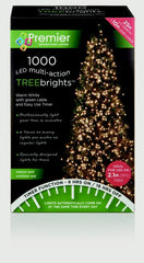 Premier 1000 LED Multi Action Treebrights With Timer Warm White/Green Cable
