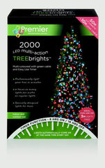 Premier 2000 LED Multi Action Treebrights With Timer Multi/Green Cable