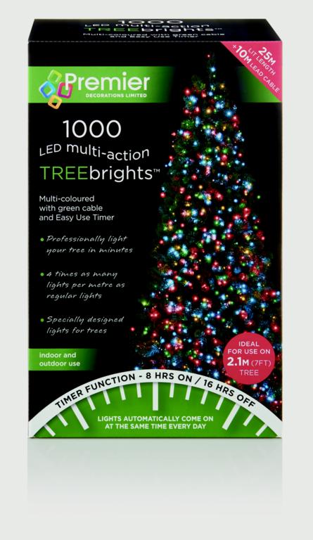 Premier 1500 LED Multi Action Treebrights With Timer White/Green
