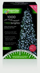 Premier 1000 LED Multi Action Treebrights With Timer White/Green Cable