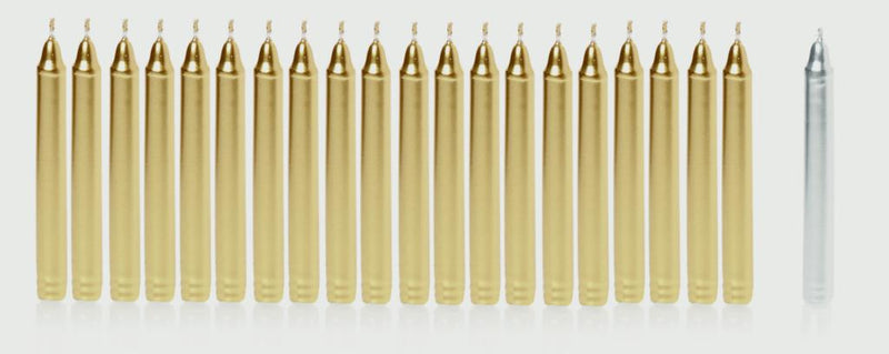 Premier Mini Candles 20x10 Gold And Silver