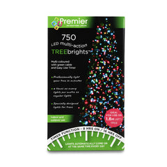 Premier 750 LED Multi Action Treebrights With Timer Multi Coloured Christmas Lights