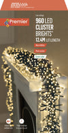 Premier 960 LED Multi Action Cluster Brights With Timer Warm White/Green Cable