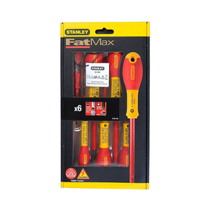 Stanley FatMax Parallel Pozi VDE Screwdriver Set 6 Piece