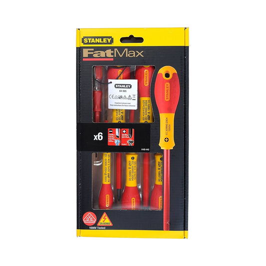 Stanley FatMax Parallel Pozi VDE Screwdriver Set 6 Piece