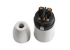 Lamp Holder with Switch BC Bayonet White Bulb Socket 10mm Threaded Bottom Entry UK