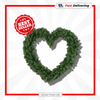Kaemingk Green Heart Wreath 50cm Christmas Door Wall Decoration Evergreen