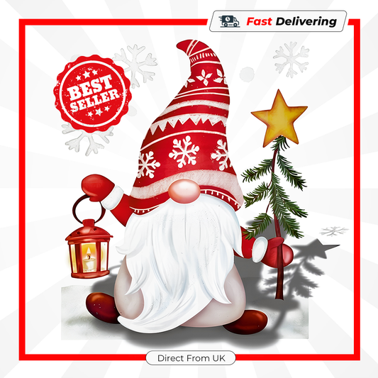 Premier Glitter Gonk in Snow Window Sticker 35cm Christmas Decoration