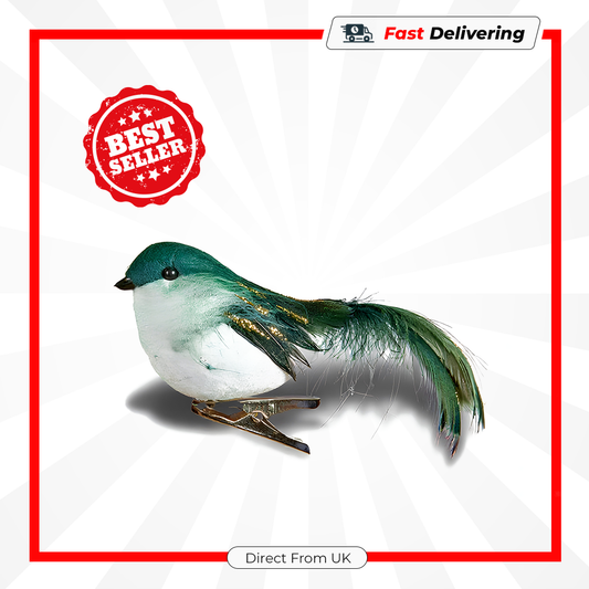 Premier 11cm Forest Green Clip-On Robin Bird Christmas Tree Decoration