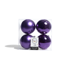 Kaemingk Shatterproof Plain Baubles 10cm C/Lilac Christmas Tree Ornaments