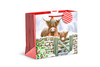 Giftmaker Highland Cow Christmas Gift Bag Square Xmas Present Woven Bag