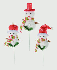 Premier Assorted Snowman Picks 21cm Christmas Tree Decorations Festive Decor