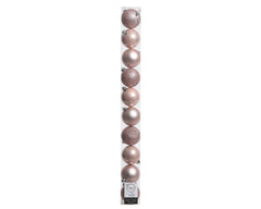 Kaemingk Shatterproof Plain Bauble 6cm Blush Pink Mixed Tube 10