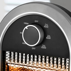 SupaWarm Deluxe Oscillating  Slim Portable  Halogen Heater 1200w 3 types Heat Settings