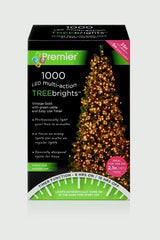 Premier 1000 LED Multi Action Treebrights With Timer Vintage Gold/Green Cable