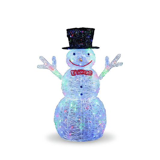 Premier Acrylic Snowman 76cm with 88 White LEDs Christmas Outdoor Decoration