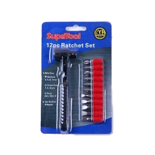 SupaTool Ratchet Screwdriver 12 piece