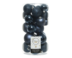Kaemingk Shatterproof Baubles 6cm Night Blue Box 30