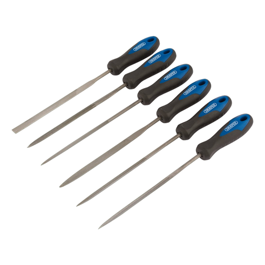 Draper 140mm Soft Grip Needle File 6 Piece