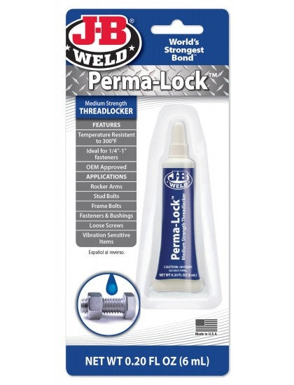 JB Weld Perma-Lock Threadlocker Mid Strength Blue 6ml