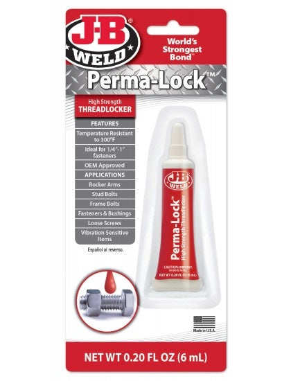 JB Weld Perma-Lock Threadlocker High Strength Red 6ml