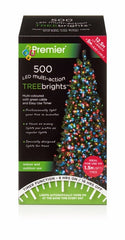 Premier 500 LED Multi Action Treebrights With Timer Multi/Green Cable