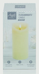 Premier Textured Candle With Timer 23 x 9cm Cream