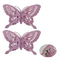Davies Products 2 Glitter Butterflies 28 x 34 Blush