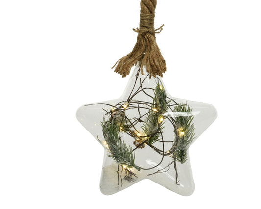 Lumineo Micro LED Star With Rope Warm White