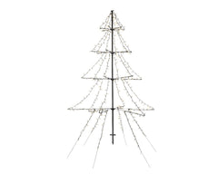 Kaemingk LED Light Up Tree 200cm Cool White with Black Cable