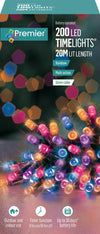 Premier 100 LED Multi Action Battery Operated TIMELIGHTS™ Warm White/Clear Cable