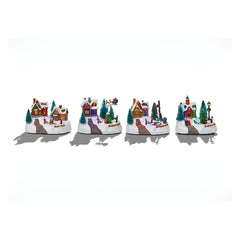 Premier Animated Christmas House 14cm LED Holiday Decoration Display