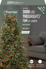 Premier 3000 LED Multi Action Treebrights With Timer Multi/Green Cable