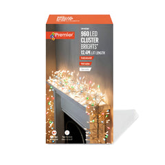 Premier 960 LED Multi Action Cluster Lights with Timer Multi Clear String Lights