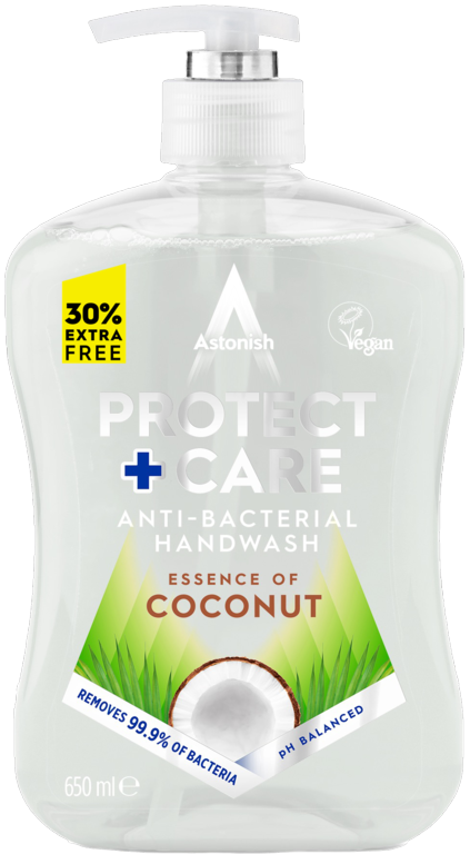 Astonish Protect + Care Anti Bacterial Handwash 650ml Essence Of Coconut