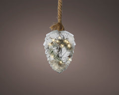 Lumineo Micro Led Pinecone Silver/Warm White 21L