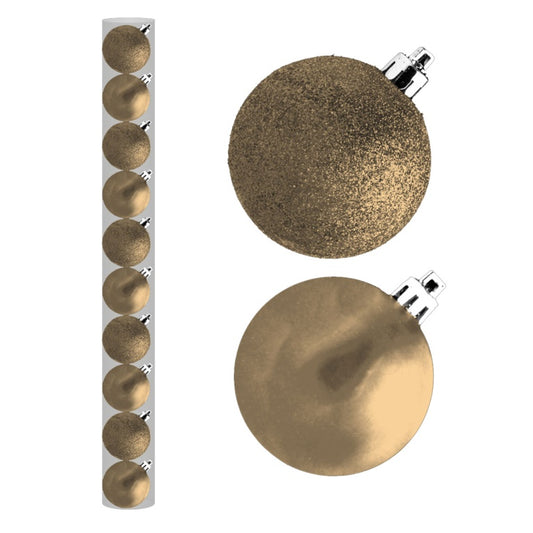 Davies Products Baubles Pack 10 6cm Rose Gold