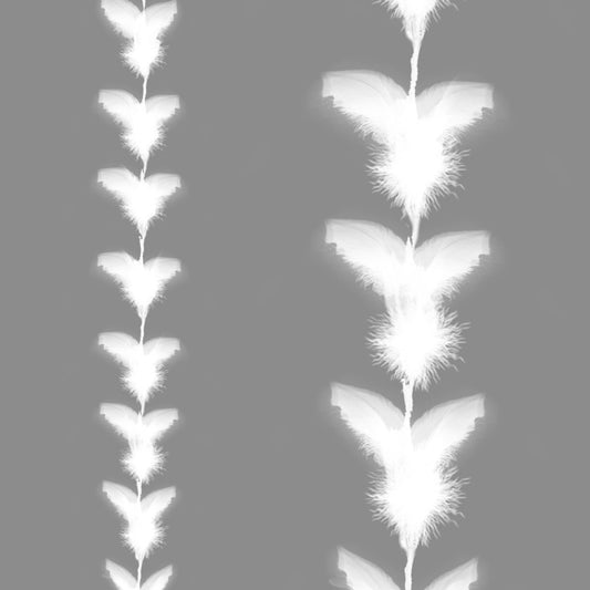 Davies Products Fancy Feather Garland 1.3m White