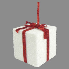 Davies Products Tinsel Gift 15cm White