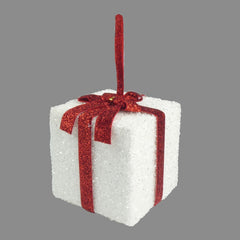 Davies Products Tinsel Gift 15cm White