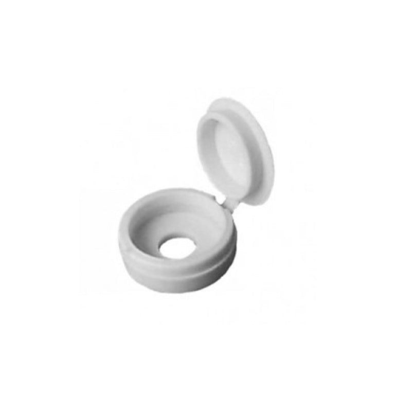Securit Fold Over Screw Caps White Pack of 12