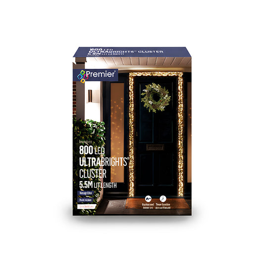 Premier 800 LED Rose Gold Ultra Bright Cluster Vintage Gold 5.5m