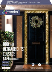 Premier 800 LED Rose Gold Ultra Bright Cluster Warm White 5.5m