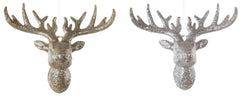 Premier Reindeer Head 12cm Champagne Gold Silver