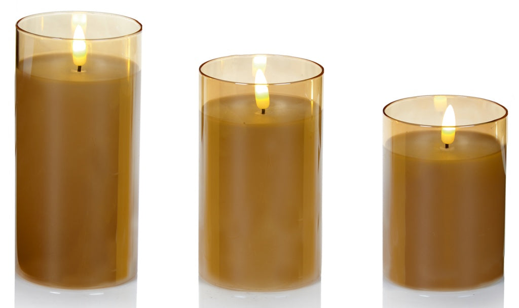 Premier Flicker Bright Rose Gold Glass Cup 7.5cm Set 3