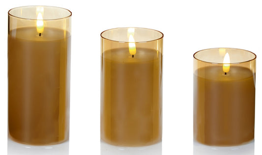 Premier Flicker Bright Rose Gold Glass Cup 7.5cm Set 3
