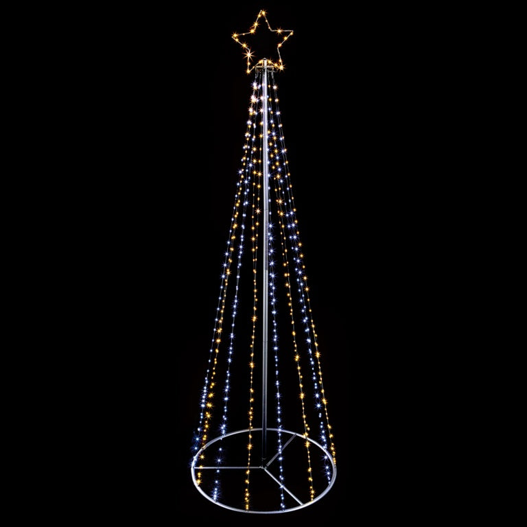 Premier Black Pyramid Tree 332 LEDs 1.4m