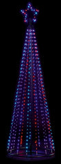 Premier Black Pyramid Tree 889 Rainbow LEDs 2.5m