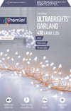 Premier Multi Action Ultra Brights Rose Gold Garland White 430 LEDs