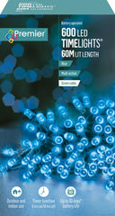 Premier 600 LED Multi Action Battery Operated TIMELIGHTS™ Blue/Green